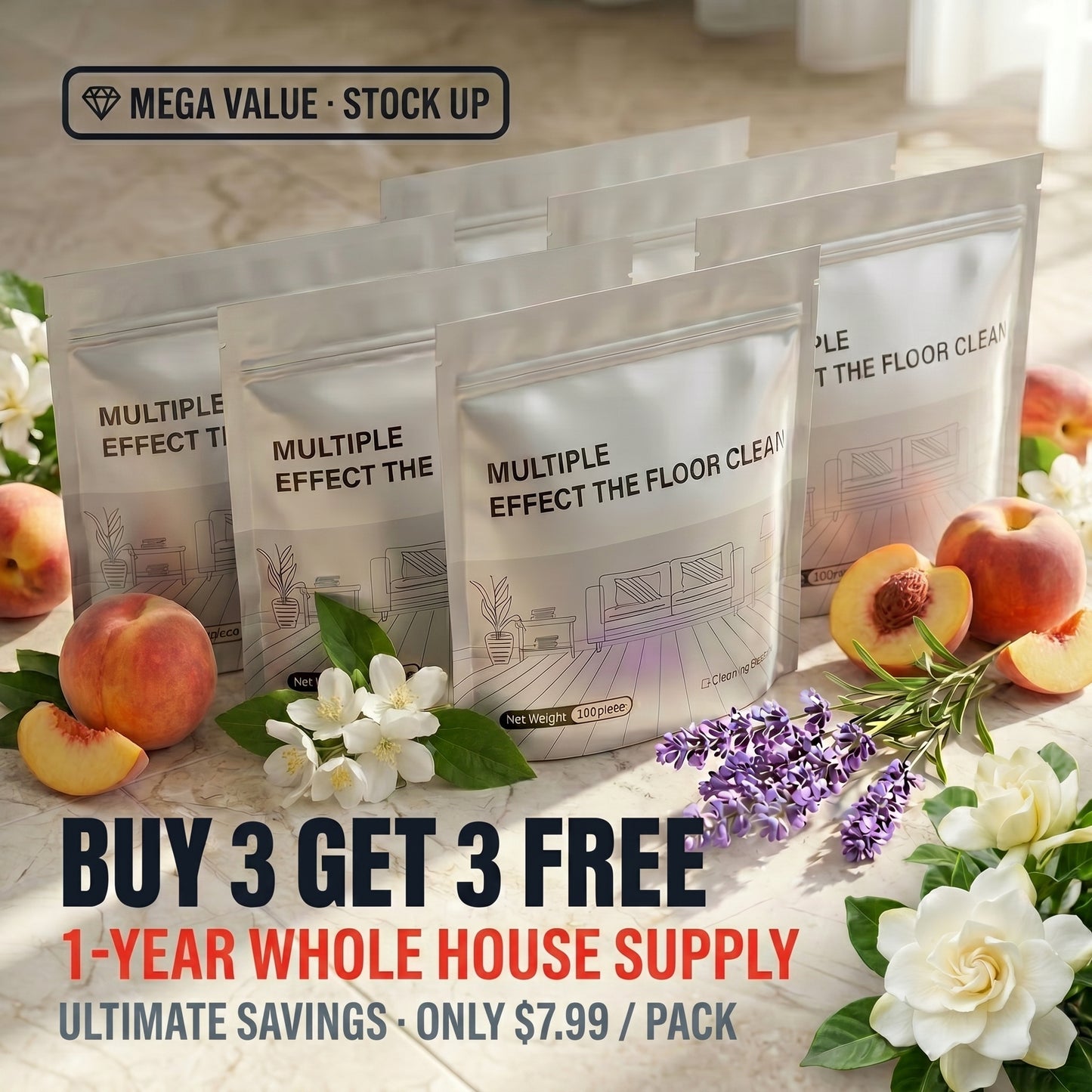 🔥Last Day 49% OFF🦠Multi-Surface Antibacterial Cleaner for Hardwood, Tile & Laminate🏡