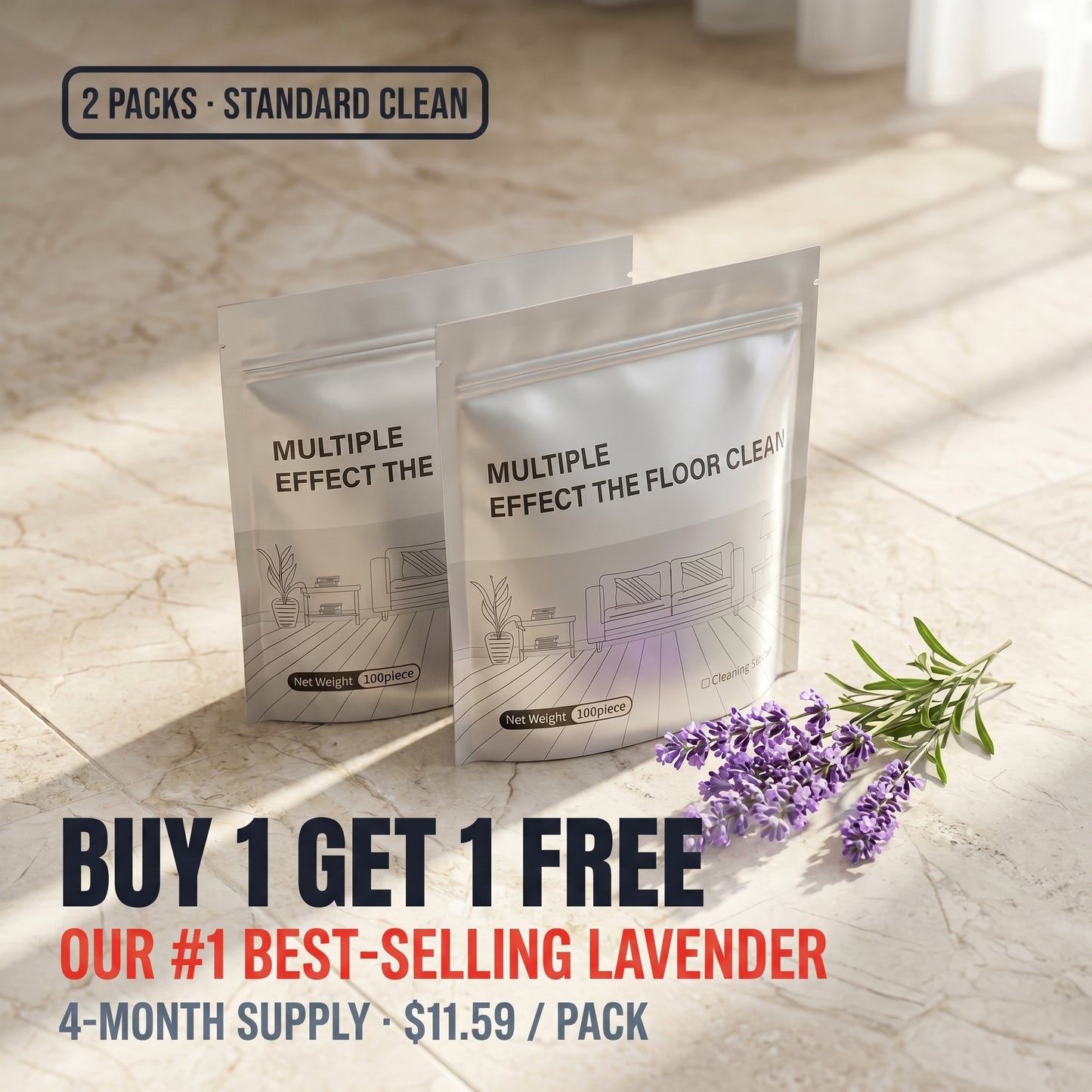🔥Last Day 49% OFF🦠Multi-Surface Antibacterial Cleaner for Hardwood, Tile & Laminate🏡